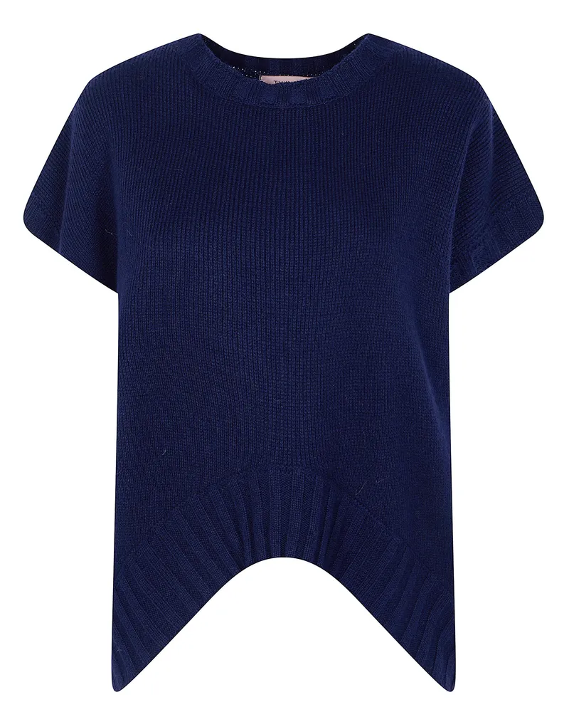 Twin-Set Sweater Sleeveless "Costruzione Blue