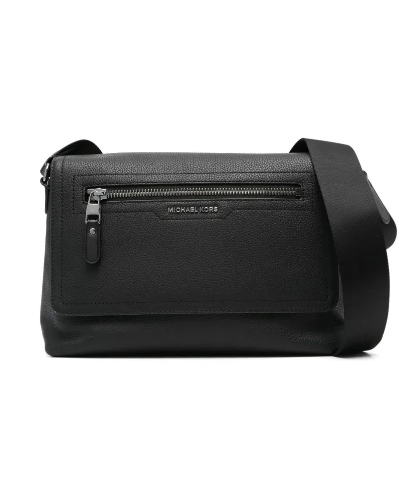 Michael Kors Hudson Small Flap Messenger Bag Black