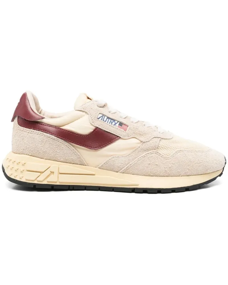 AUTRY Reelwind Low" Suede Net Sneakers Beige