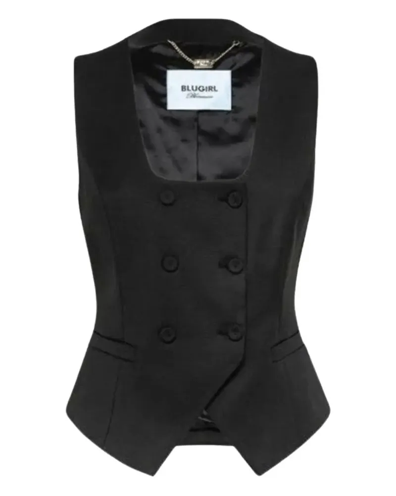 Blumarine Fresh Wool Gilet Black