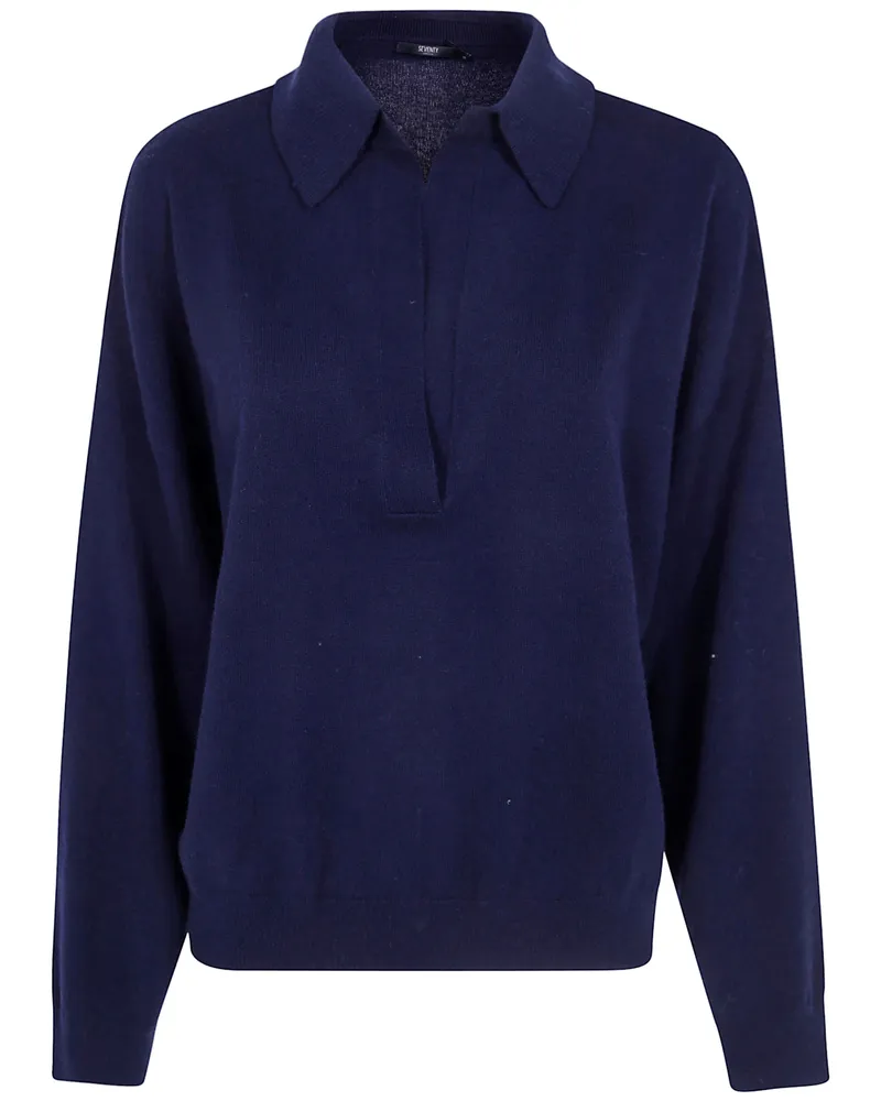 Seventy Sweater Polo Neck "Wool Cashmere Blend Blue
