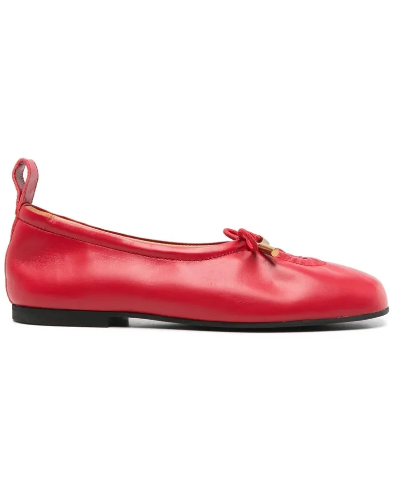 Alohas Rosalind" Leather Ballet Flats Red