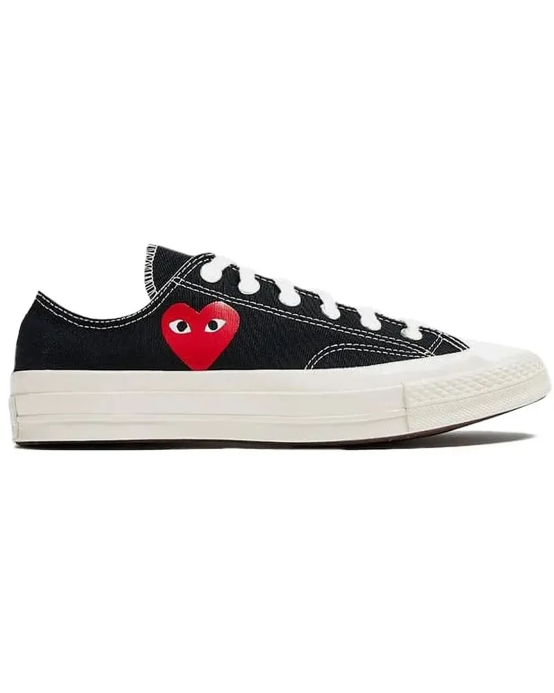 Comme des Garçons Chuck Taylor 70 Small Red Heart Low Top Sneaker Black