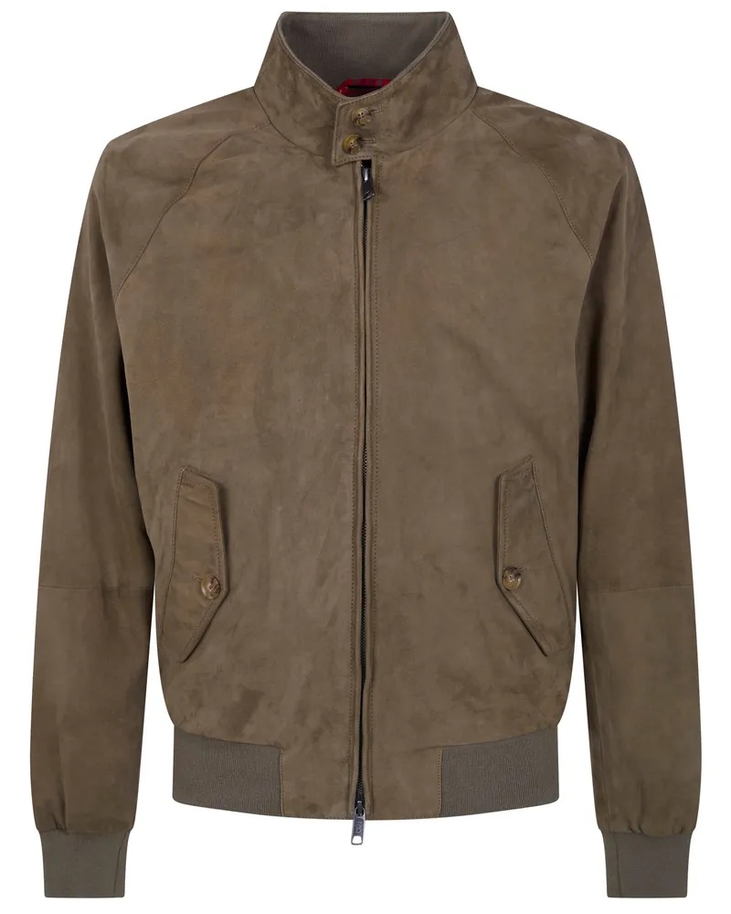 Baracuta G9 Suede" Bomber Jacket Green
