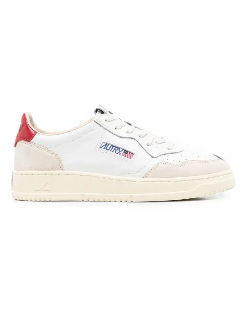 AUTRY Trainers Leather Suede "Medalist" Low Man Sneakers White