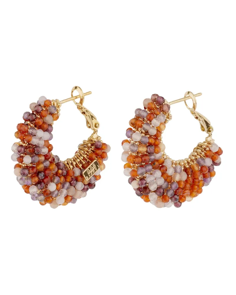 Gas Bijoux Izza" Gold Plated And Pearls Earrings Metallic