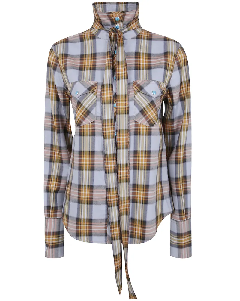Chloé Shirt With Tie Cowboy Shirt Brown