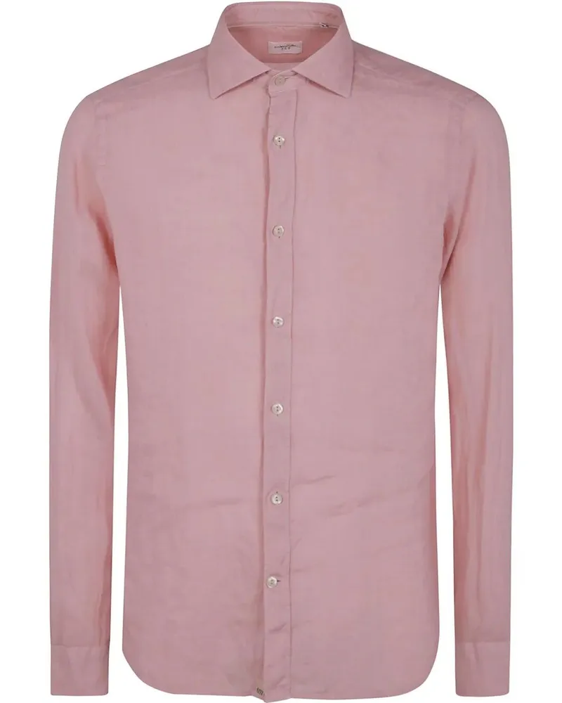 Tintoria Mattei Linen Classic Shirt Pink