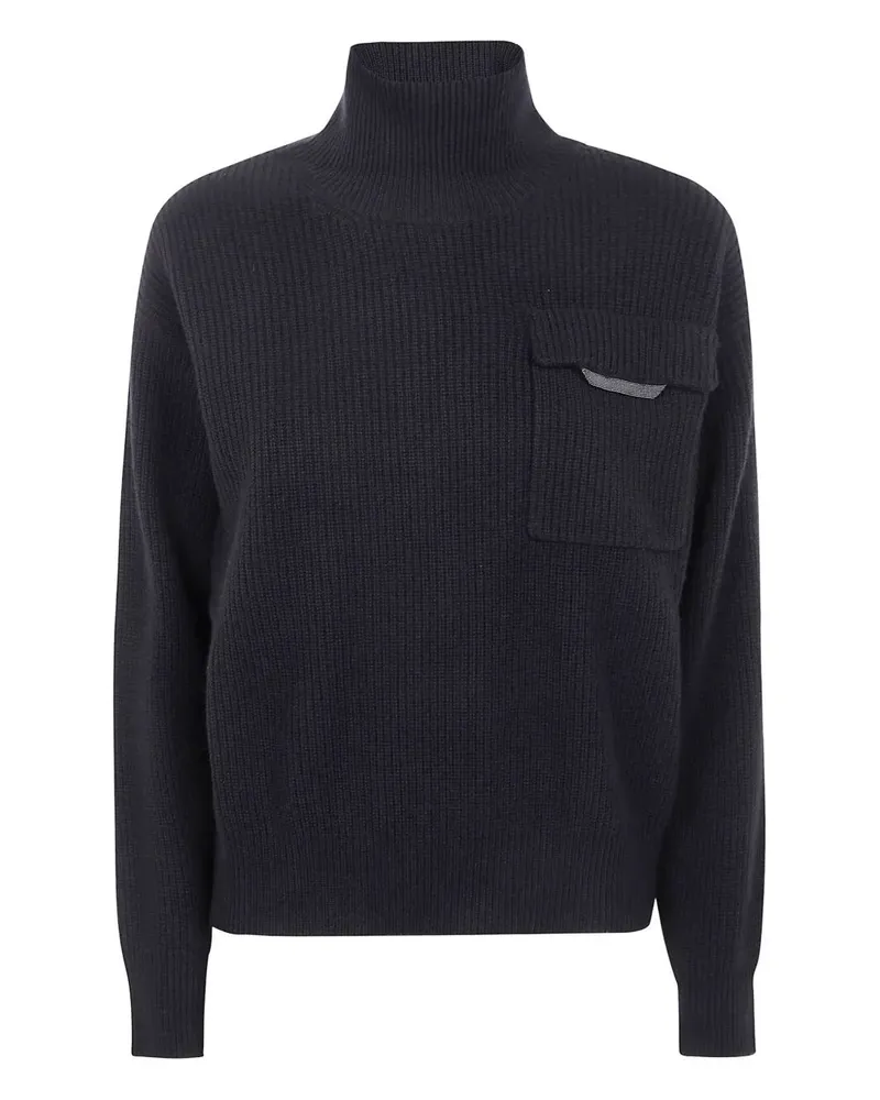 Brunello Cucinelli Cashmere Turtleneck Sweater Black
