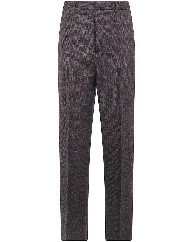 Maison Margiela Trousers Wool Tailored Brown