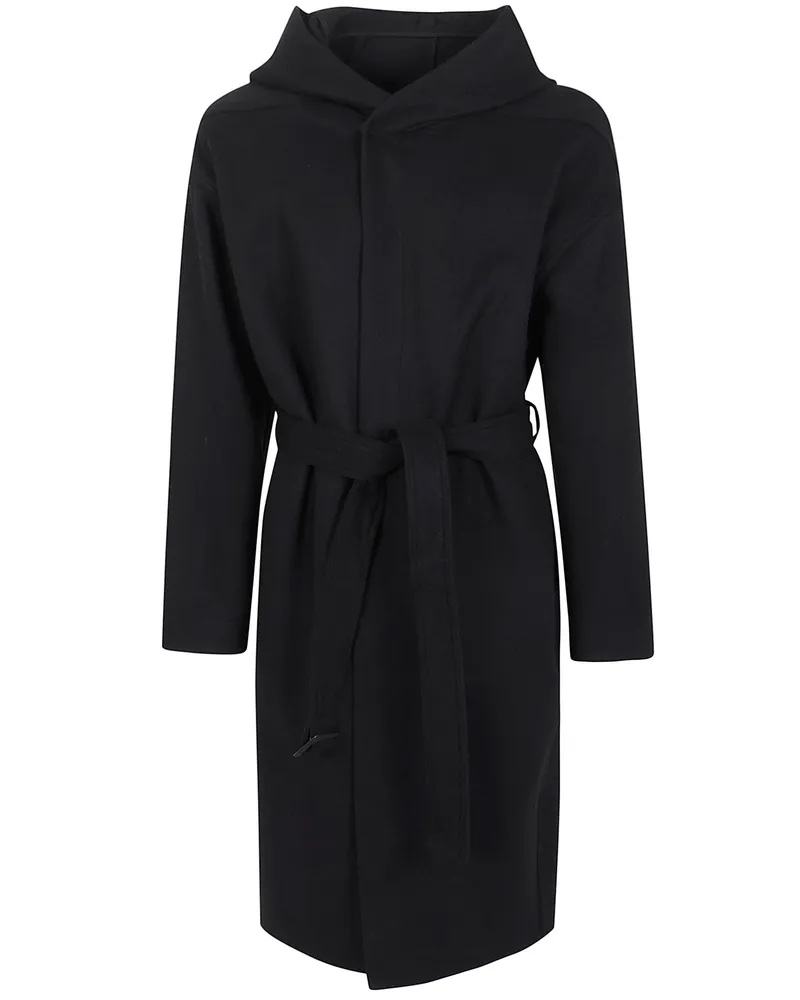 Rick Owens Coat Hooded "Tower Black