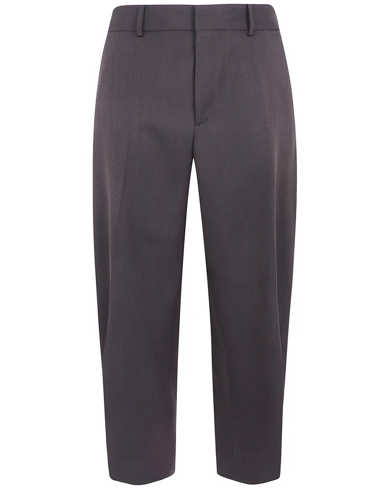 Studio Nicholson Pants Curved Leg Full Length Brown