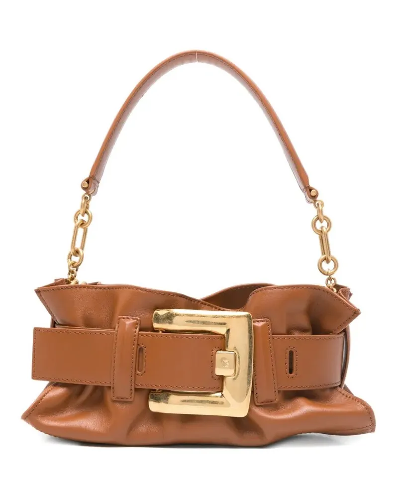 Balmain Anthem Mini" Calfskin Bag Brown
