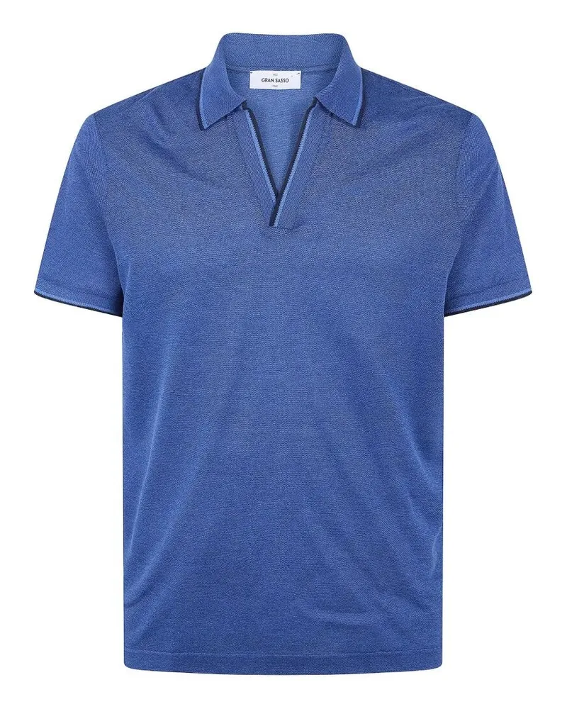 Gran Sasso Tennis Skipper Short Sleeves Polo Shirt Blue