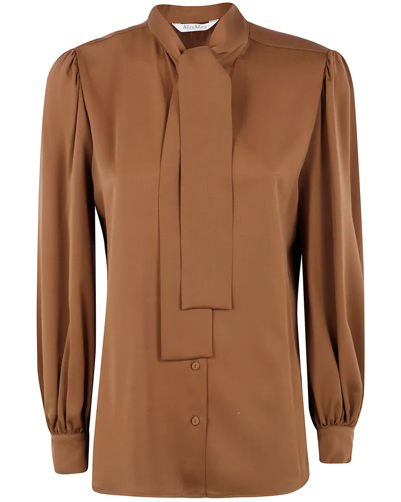 Max Mara Melania' Silk Shirt Brown