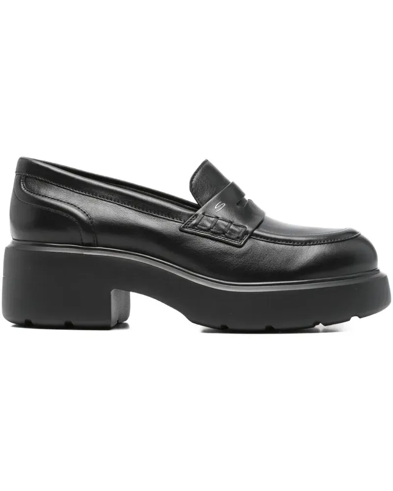 Santoni Easyw" Leather Loafers Black