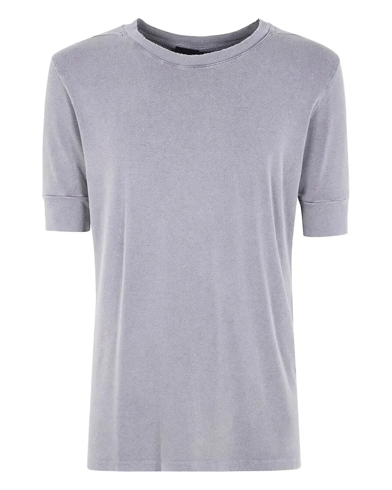 THOM KROM Short Sleeves Men T-Shirt Worked Gray