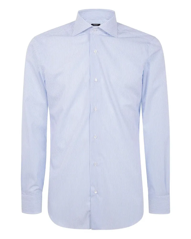 BARBA Bacchetta Popeline Shirt Blue