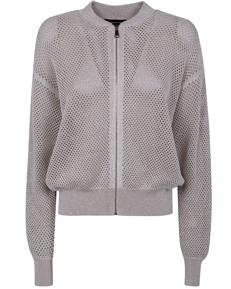 Fabiana Filippi Full Zip Sweatshirt White