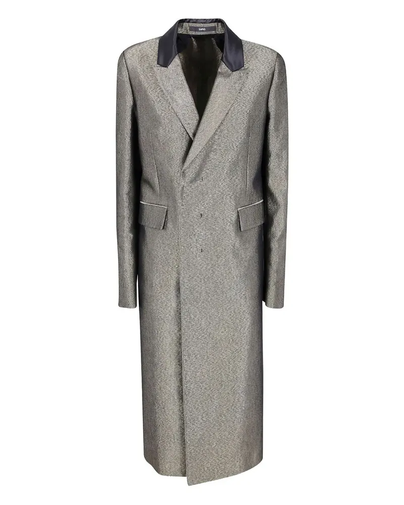 Sapio Double Breasted Coat Metallic
