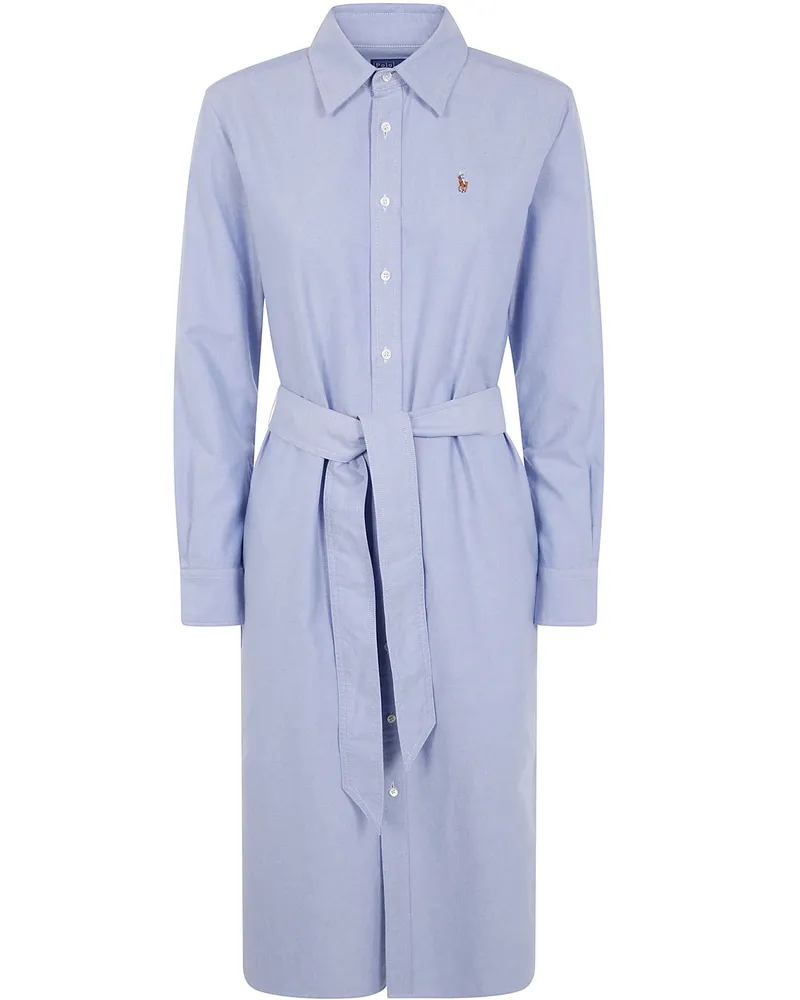 Ralph Lauren Cory Long Sleeve Day Dress Blue