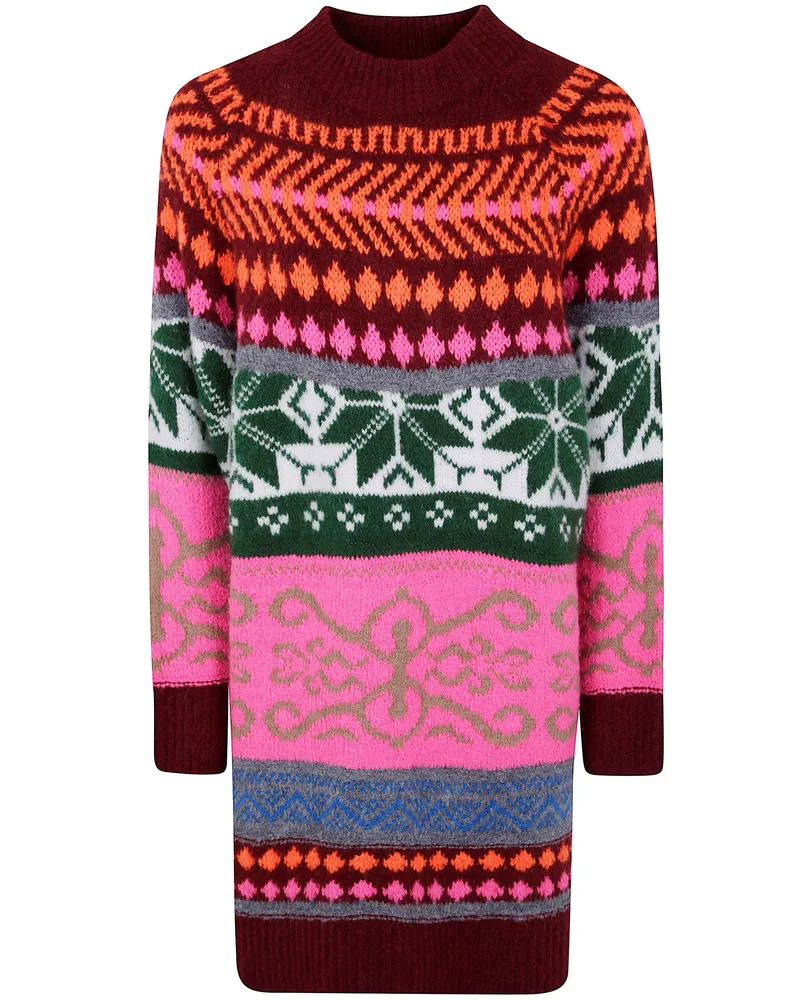 Essentiel Icon' Jacquard Knit Dress White