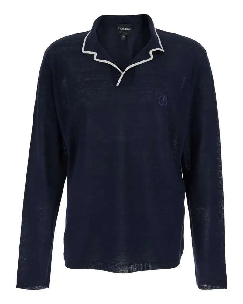 Giorgio Armani Polo Neck Sweater Blue