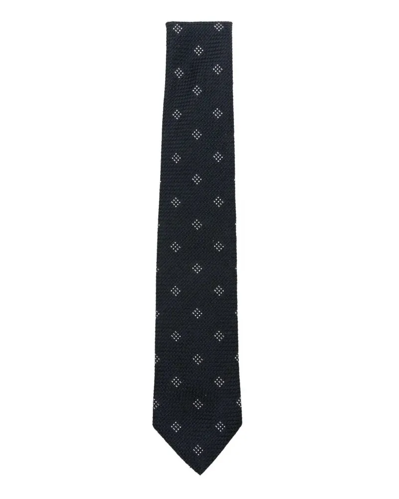 Emporio Armani Rhombus Tie Blue