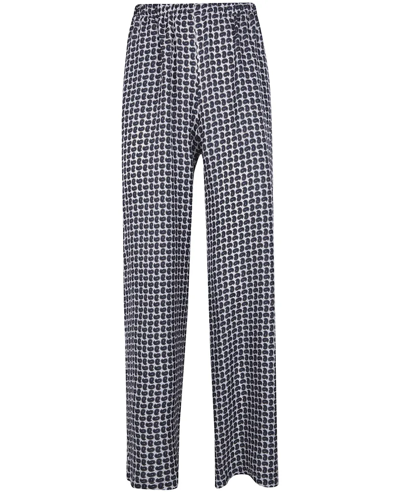 Laura Urbinati Elastic Waist Wide Leg Trousers White