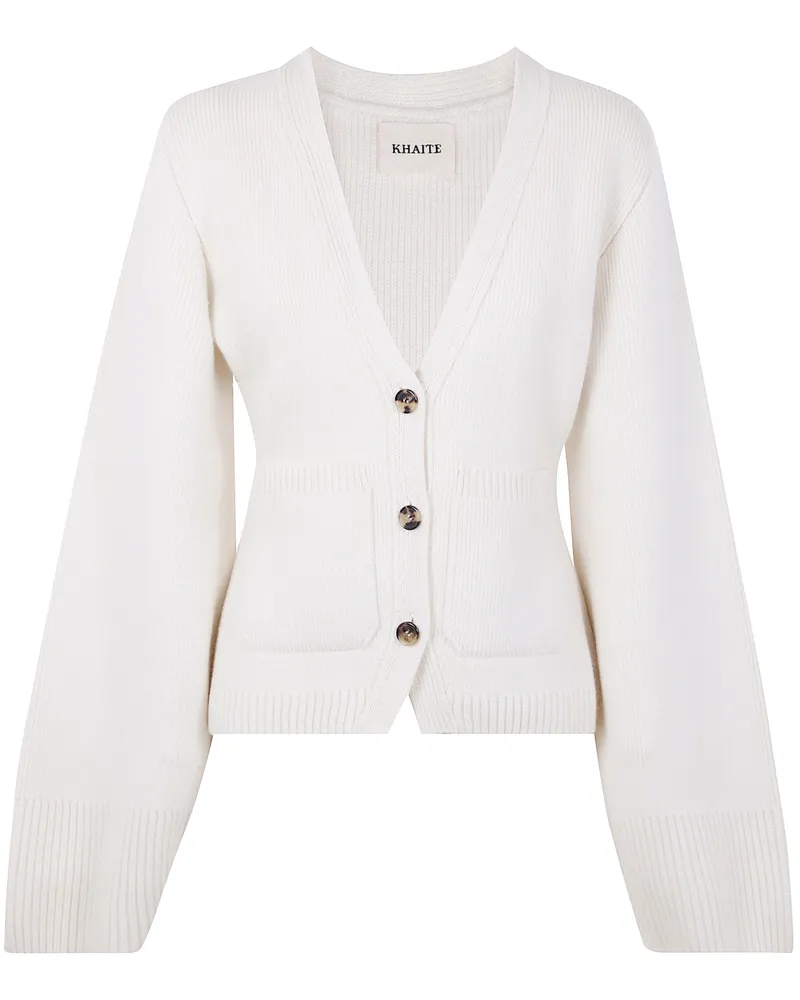 KHAITE Scarlet Cardigan White