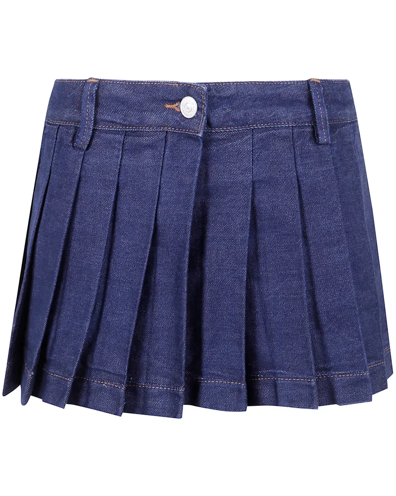 7 for all mankind Pleated" Mini Skirt Blue