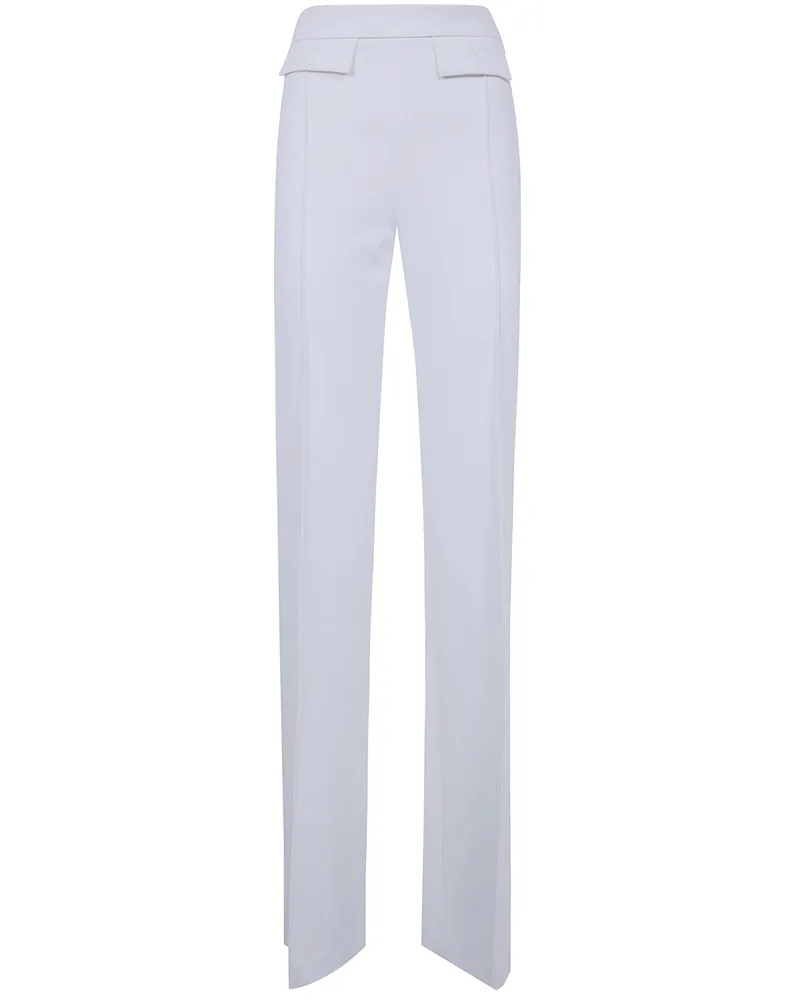 Elisabetta Franchi Essential Wide Leg Trousers White