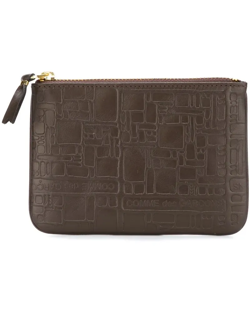 Comme des Garçons Embossed Logotype Pouch Brown