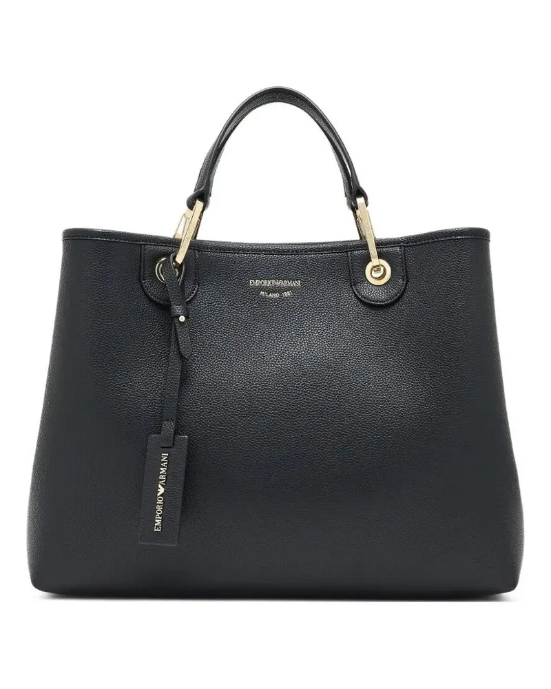 Emporio Armani Handbag With Gold Handles "Shopping Bag Black