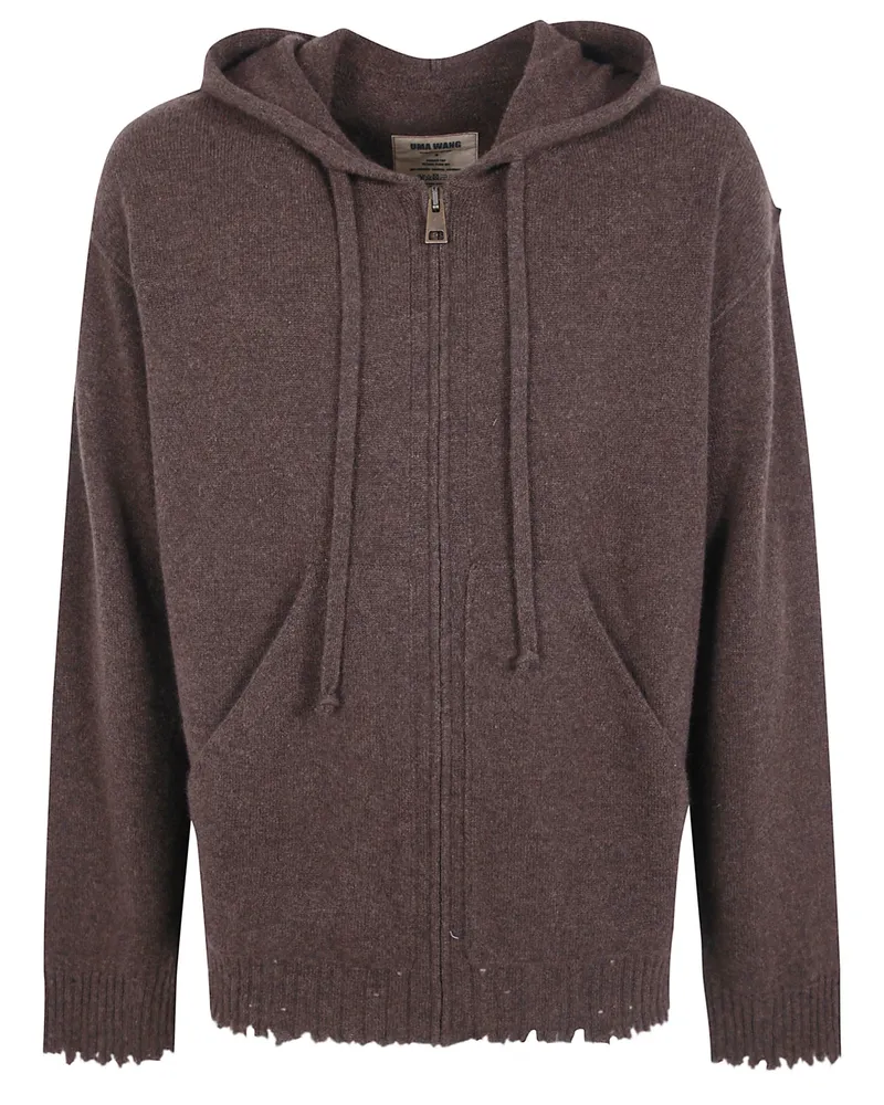 Uma Wang Sweater With Hood "Plain Ws Brown