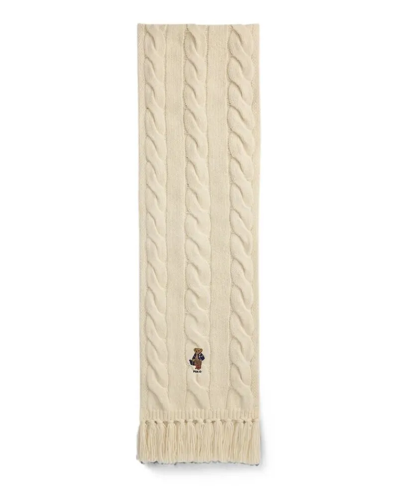 Ralph Lauren Scarf Wool Blend "Bear White