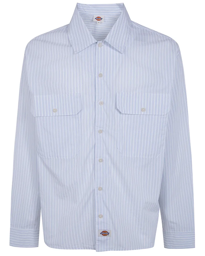 Dickies Supima Work Shirt Long Sleeve White