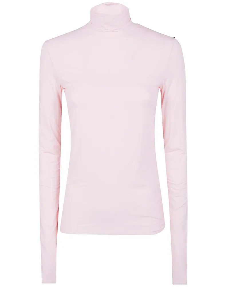 Max Mara Stone" Jersey Turtle Neck Sweater Pink