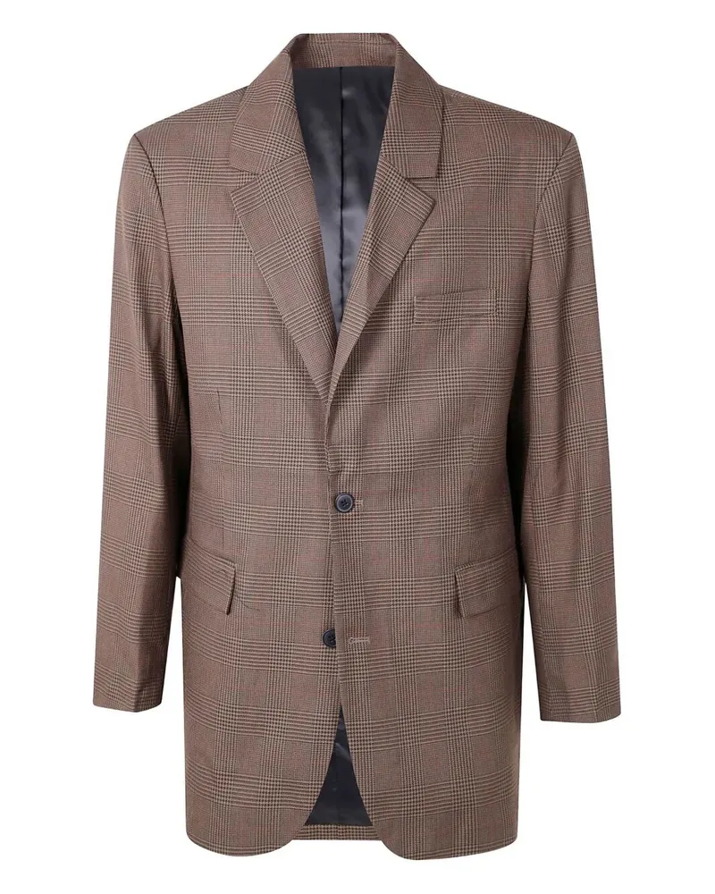LES DEUX James Houndstooth Check" Blazer Brown