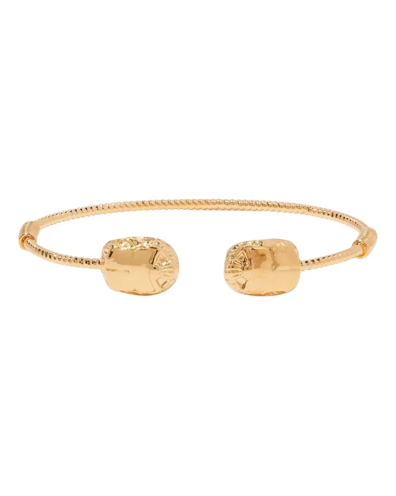 Gas Bijoux Brac Duality Scara Torsade" Gold Plated Bracelet Metallic