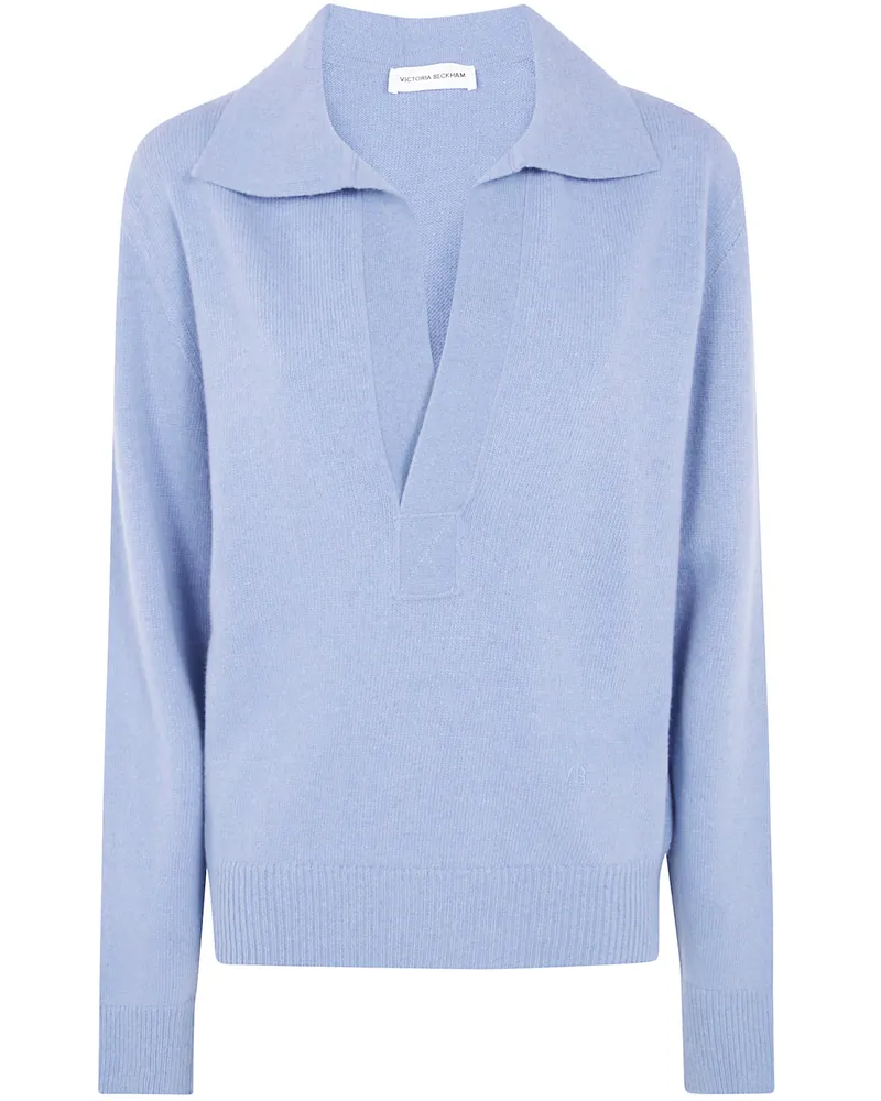 Victoria Beckham Polo Sweater Collar "Polo Collar Jumper Blue