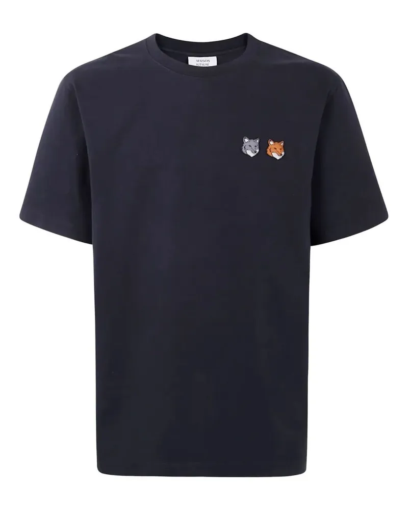 Kitsuné Double Bold Fox Head Comfort Tee-Shirt Gray