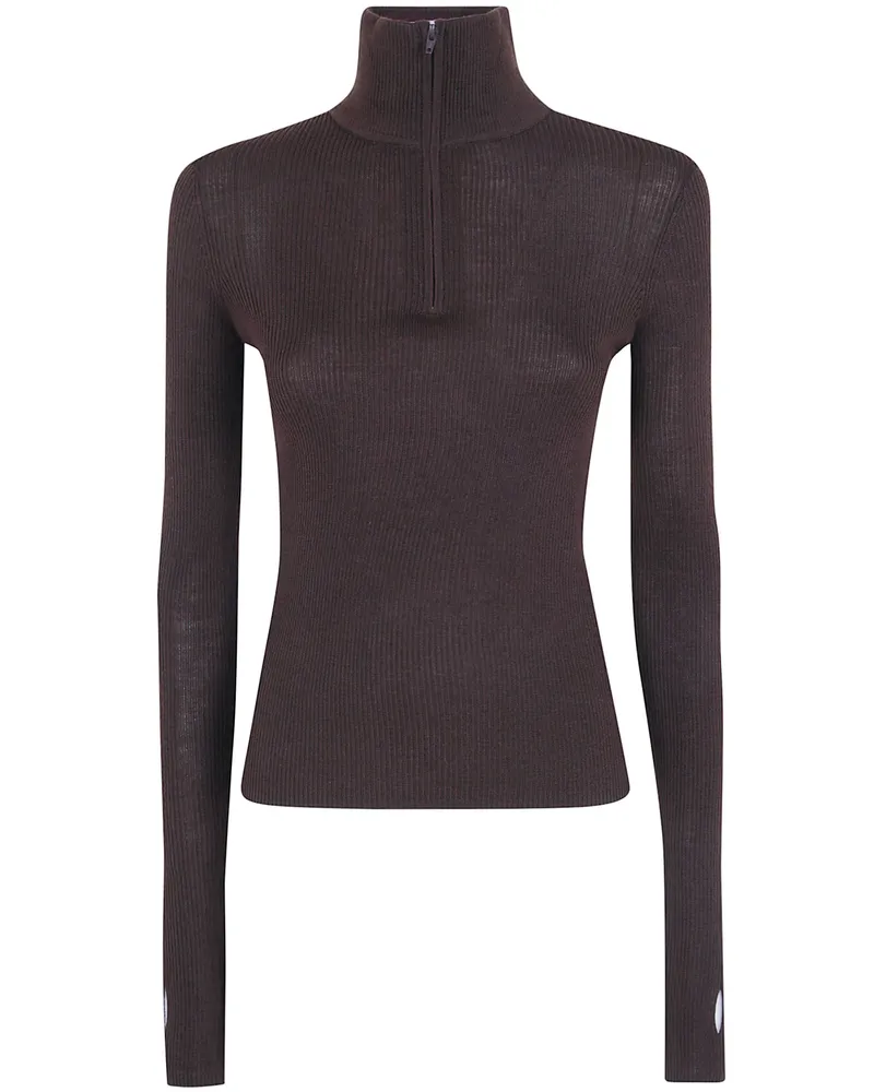 FRANKIE Shop Sweater Zip Brown