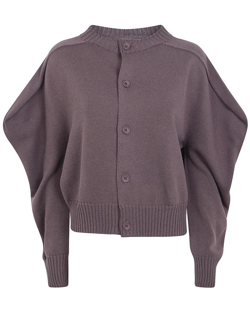Issey Miyake Akimbo Knit Volume Cardigan Brown