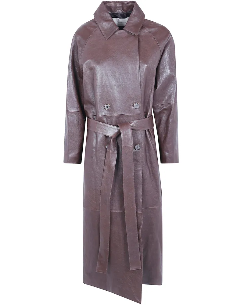 Magda Butrym Leather Coat "Leather Coat Brown