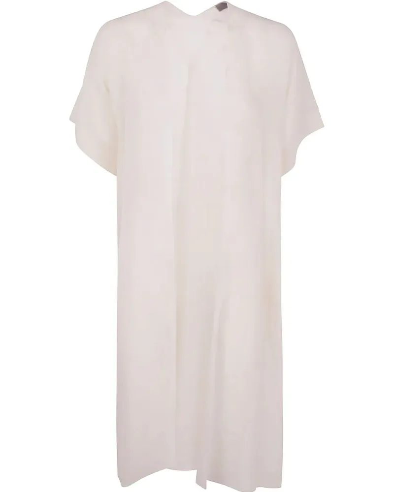 D.EXTERIOR D. EXTERIOR Silk Georgette Raincoat White