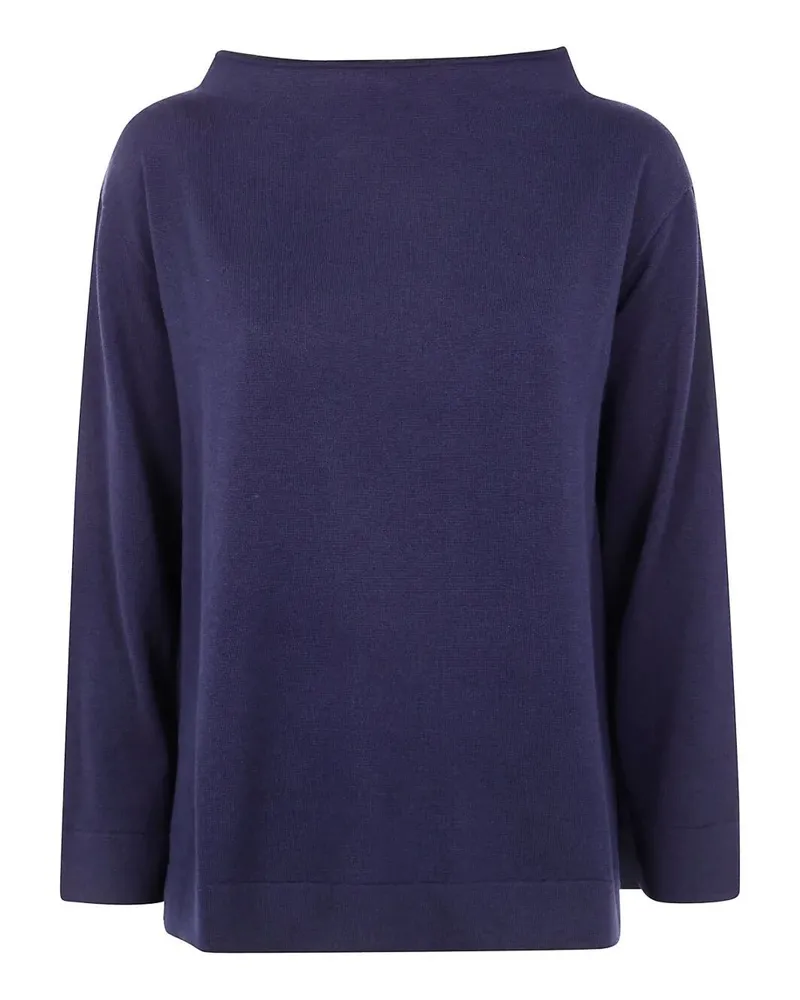 Liviana Conti Astrid Sweater With Edges Blue