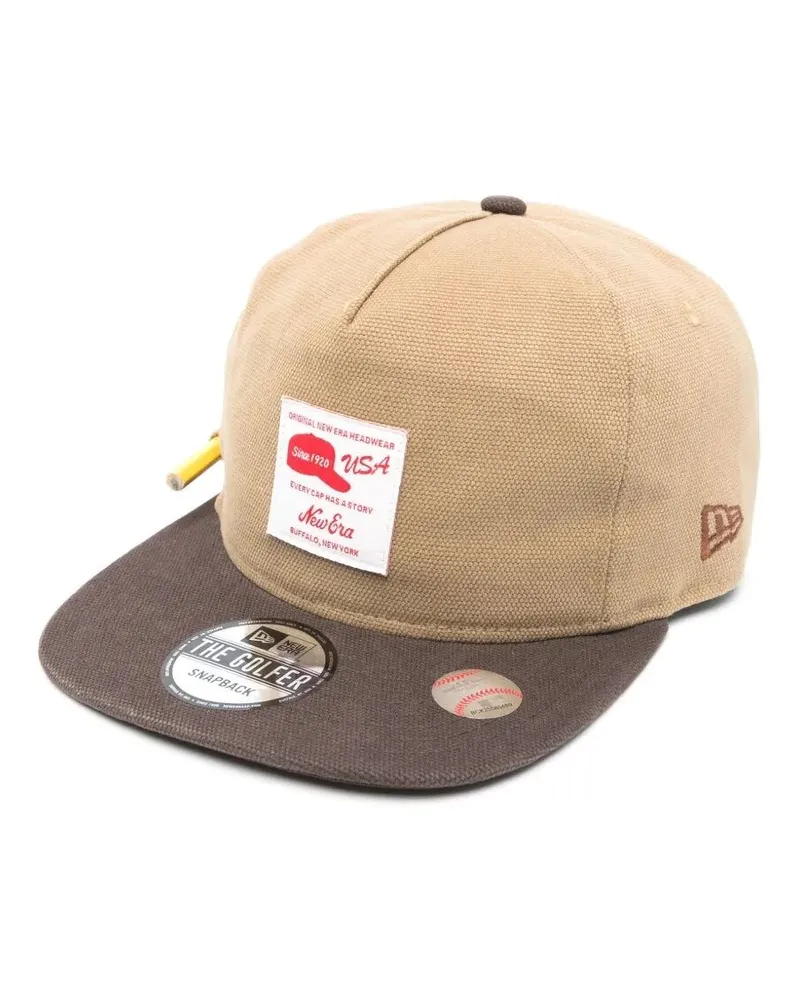 New Era New Era Img Leather Trucker Hat Beige
