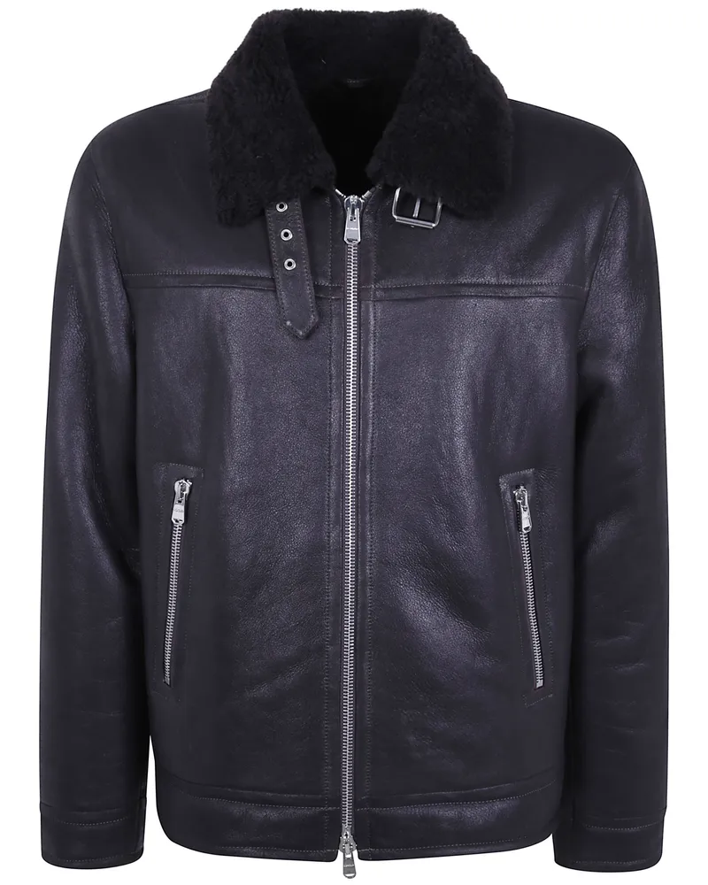 Dondup Jacket Shearling Regular Fit Brown