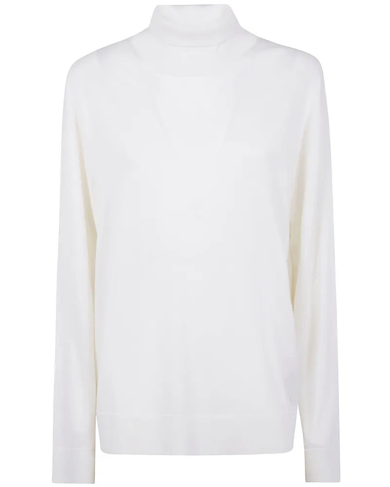 Laneus Knitted Turtleneck Man White